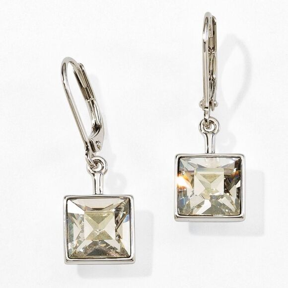 #Touchstone Prima #Leverback Silver Shade Earrings, Rhodium Plate, 1", #NWT #NIB - Picture 5 of 5